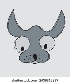 Umriss-Illustration Vektor-Bild eines Hundes.
Handgezeichnetes Kunstwerk eines Hundelogos.
Einfaches, niedliches Original-Logo.
Handgezeichnete Vektor-Illustration für Poster.