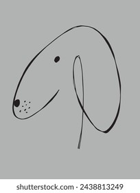 Ilustración de contorno de imagen vectorial de un perro.
Dibujo a mano del logotipo de un perro.
Simple lindo logotipo original.
Dibujado a mano ilustración vectorial para carteles.