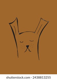 Outline illustration vector image of a  dog.
Hand drawn artwork of a dog logo.
Simple cute original logo.
Hand drawn vector illustration for posters.