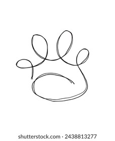 Outline illustration vector image of a  dog.
Hand drawn artwork of a dog logo.
Simple cute original logo.
Hand drawn vector illustration for posters.