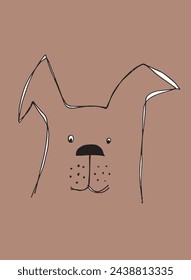 Umriss-Illustration Vektor-Bild eines Hundes.
Handgezeichnetes Kunstwerk eines Hundelogos.
Einfaches, niedliches Original-Logo.
Handgezeichnete Vektor-Illustration für Poster.