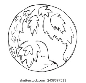 Outline illustration vector image of a  dog.
Hand drawn artwork of a dog logo.
Simple cute original logo.
Hand drawn vector illustration for posters.