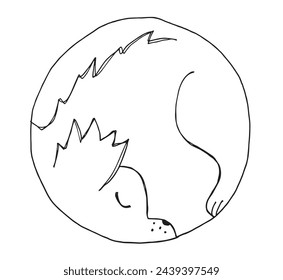 Outline illustration vector image of a  dog.
Hand drawn artwork of a dog logo.
Simple cute original logo.
Hand drawn vector illustration for posters.