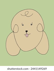 Outline illustration vector image of a  dog.
Hand drawn artwork of a dog logo.
Simple cute original logo.
Hand drawn vector illustration for posters.