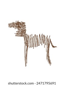 Outline illustration vector image of a dog.
Hand drawn artwork of a dog.
Simple cute original logo.
Hand drawn vector illustration for posters.