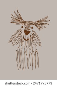 Outline illustration vector image of a dog.
Hand drawn artwork of a dog.
Simple cute original logo.
Hand drawn vector illustration for posters.