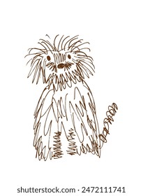 Outline illustration vector image of a dog.
Hand drawn artwork of a dog.
Simple cute original logo.
Hand drawn vector illustration for posters.