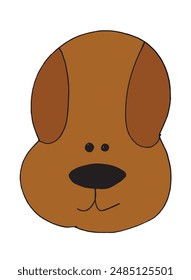 Outline illustration vector image of a  dog.
Hand drawn artwork of a dog.
Simple cute original logo.
Hand drawn vector illustration for posters.
