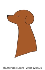 Outline illustration vector image of a  dog.
Hand drawn artwork of a dog.
Simple cute original logo.
Hand drawn vector illustration for posters.