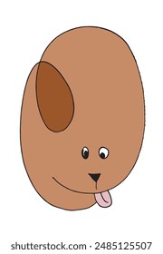 Outline illustration vector image of a  dog.
Hand drawn artwork of a dog.
Simple cute original logo.
Hand drawn vector illustration for posters.