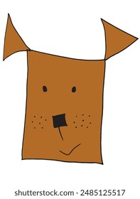 Outline illustration vector image of a  dog.
Hand drawn artwork of a dog.
Simple cute original logo.
Hand drawn vector illustration for posters.