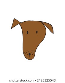 Ilustración de contorno Imagen de Vector de un perro.
Dibujo a mano de un perro.
Simple lindo logotipo original.
Ilustración vectorial dibujada a mano para carteles.