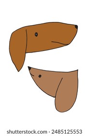 Outline illustration vector image of a  dog.
Hand drawn artwork of a dog.
Simple cute original logo.
Hand drawn vector illustration for posters.