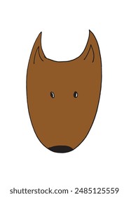 Outline illustration vector image of a  dog.
Hand drawn artwork of a dog.
Simple cute original logo.
Hand drawn vector illustration for posters.