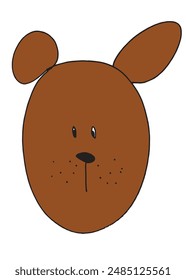 Outline illustration vector image of a  dog.
Hand drawn artwork of a dog.
Simple cute original logo.
Hand drawn vector illustration for posters.