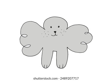 Outline illustration vector image of a dog.
Hand drawn artwork of a dog.
Simple cute original logo.
Hand drawn vector illustration for posters.