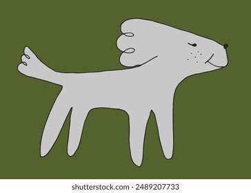 Outline illustration vector image of a dog.
Hand drawn artwork of a dog.
Simple cute original logo.
Hand drawn vector illustration for posters.