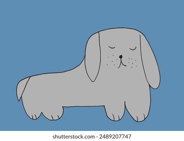 Outline illustration vector image of a dog.
Hand drawn artwork of a dog.
Simple cute original logo.
Hand drawn vector illustration for posters.