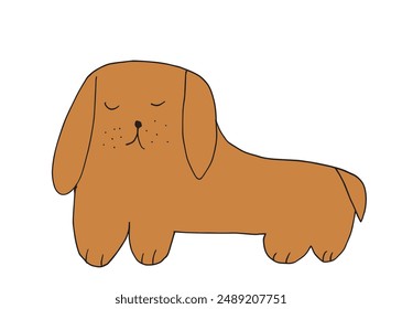 Outline illustration vector image of a dog.
Hand drawn artwork of a dog.
Simple cute original logo.
Hand drawn vector illustration for posters.