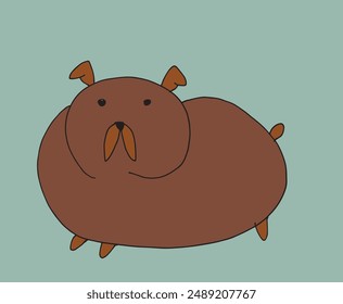 Umriss Illustration Vektorgrafik Bild eines Hundes.
Handgezeichnetes Kunstwerk eines Hundes.
Einfaches, niedliches Original-Logo.
Handgezeichnete Vektorillustration für Poster.