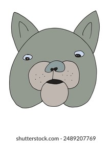 Outline illustration vector image of a dog.
Hand drawn artwork of a dog.
Simple cute original logo.
Hand drawn vector illustration for posters.