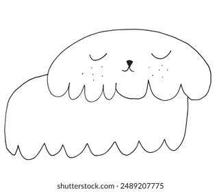 Outline illustration vector image of a dog.
Hand drawn artwork of a dog.
Simple cute original logo.
Hand drawn vector illustration for posters.