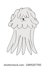 Outline illustration vector image of a dog.
Hand drawn artwork of a dog.
Simple cute original logo.
Hand drawn vector illustration for posters.