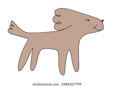 Outline illustration vector image of a dog.
Hand drawn artwork of a dog.
Simple cute original logo.
Hand drawn vector illustration for posters.