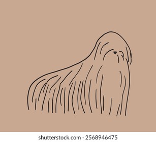 Outline illustration vector image of a dog.
Hand drawn artwork of a dog.
Simple cute original logo.
Hand drawn vector illustration for posters.