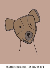 Outline illustration vector image of a dog.
Hand drawn artwork of a dog.
Simple cute original logo.
Hand drawn vector illustration for posters.