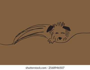 Outline illustration vector image of a dog.
Hand drawn artwork of a dog.
Simple cute original logo.
Hand drawn vector illustration for posters.