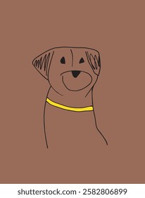 Outline illustration vector image of a dog.
Hand drawn artwork of a dog.
Simple cute original logo.
Hand drawn vector illustration for posters.