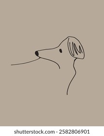 Outline illustration vector image of a dog.
Hand drawn artwork of a dog.
Simple cute original logo.
Hand drawn vector illustration for posters.