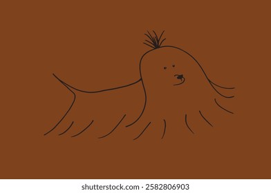 Outline illustration vector image of a dog.
Hand drawn artwork of a dog.
Simple cute original logo.
Hand drawn vector illustration for posters.