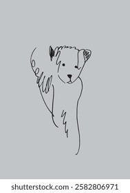 Outline illustration vector image of a dog.
Hand drawn artwork of a dog.
Simple cute original logo.
Hand drawn vector illustration for posters.