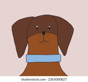 Outline illustration vector image of a doxie dog.
Hand drawn artwork of a dachshund. 
Simple cute original logo.
Hand drawn vector illustration for posters, cards, t-shirts.