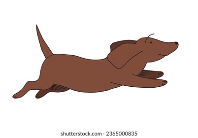 Outline illustration vector image of a doxie dog.
Hand drawn artwork of a dachshund. 
Simple cute original logo.
Hand drawn vector illustration for posters, cards, t-shirts.