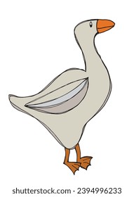 Outline illustration vector image of a duck.
Hand drawn artwork of a duck.
Simple cute original logo.
Hand drawn vector illustration for posters, cards, t-shirts.