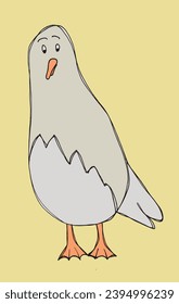 Outline illustration vector image of a duck.
Hand drawn artwork of a duck.
Simple cute original logo.
Hand drawn vector illustration for posters, cards, t-shirts.