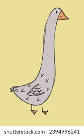 Outline illustration vector image of a duck.
Hand drawn artwork of a duck.
Simple cute original logo.
Hand drawn vector illustration for posters, cards, t-shirts.