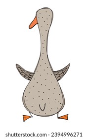 Outline illustration vector image of a duck.
Hand drawn artwork of a duck.
Simple cute original logo.
Hand drawn vector illustration for posters, cards, t-shirts.