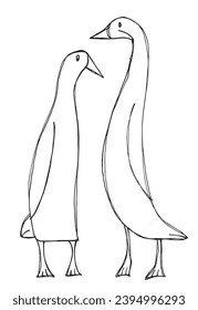 Outline illustration vector image of a duck.
Hand drawn artwork of a duck.
Simple cute original logo.
Hand drawn vector illustration for posters, cards, t-shirts.
