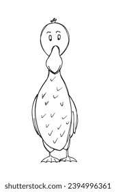 Outline illustration vector image of a duck.
Hand drawn artwork of a duck.
Simple cute original logo.
Hand drawn vector illustration for posters, cards, t-shirts.