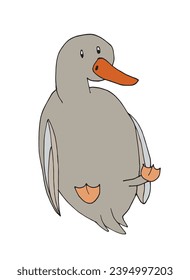 Outline illustration vector image of a duck.
Hand drawn artwork of a duck.
Simple cute original logo.
Hand drawn vector illustration for posters, cards, t-shirts.