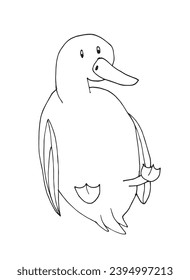 Outline illustration vector image of a duck.
Hand drawn artwork of a duck.
Simple cute original logo.
Hand drawn vector illustration for posters, cards, t-shirts.