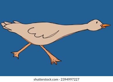 Outline illustration vector image of a duck.
Hand drawn artwork of a duck.
Simple cute original logo.
Hand drawn vector illustration for posters, cards, t-shirts.