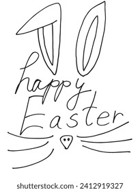Outline illustration vector image of a Easter card.
Hand drawn artwork of a Easter elements.
Simple cute original logo.
Hand drawn vector illustration for posters