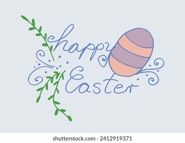 Outline illustration vector image of a Easter card.
Hand drawn artwork of a Easter elements.
Simple cute original logo.
Hand drawn vector illustration for posters