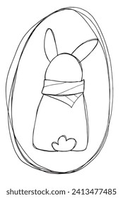 Outline illustration vector image of a Easter card.
Hand drawn artwork of a Easter elements.
Simple cute original logo.
Hand drawn vector illustration for posters