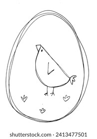 Outline illustration vector image of a Easter card.
Hand drawn artwork of a Easter elements.
Simple cute original logo.
Hand drawn vector illustration for posters